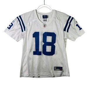 Reebok Indianapolis Colts Peyton Manning 18 Jersey Womens Medium White Blue NFL